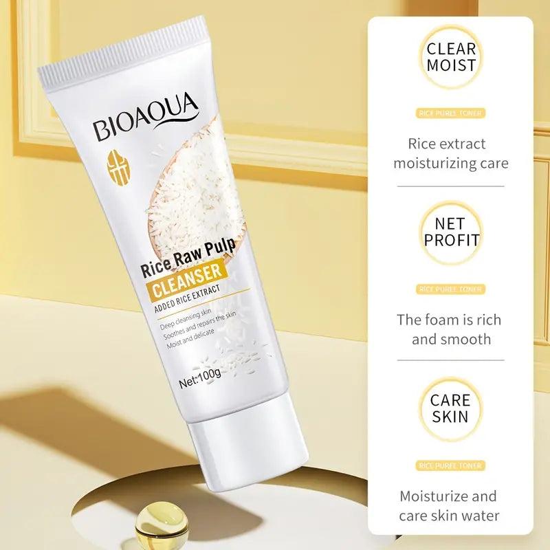Bioaqua Rice Raw Pulp Cleanser - 100g khubsurti.pk Bioaqua Rice Raw Pulp Cleanser - 100g wddtrn-rx.myshopify.com