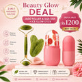 Beauty Glow Deal – Jade Roller, Gua Sha Sheet & Face Glow Ice Roller Set