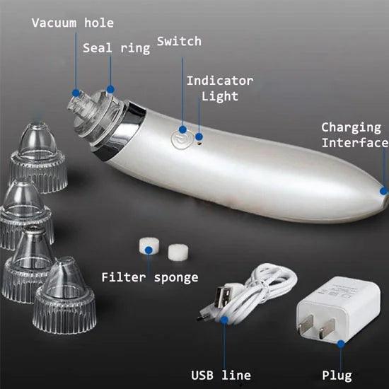 5in1 Blackhead Vacuum Acne Cleaner – Pore Cleanser & Skin Care Tool khubsurti.pk