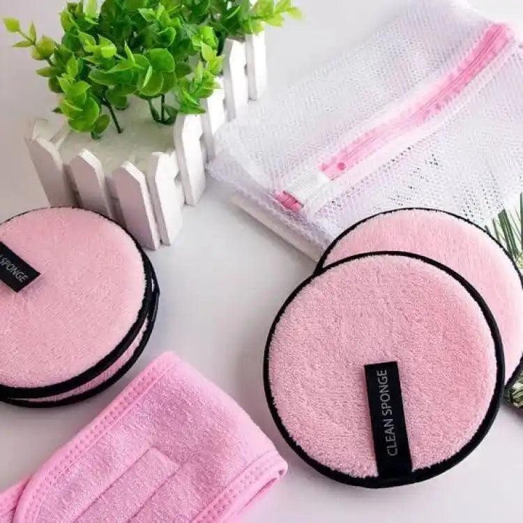 Makeup Remover, Double-Side Sponge puff & Washable khubsurti.pk