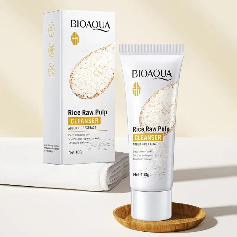 Bioaqua Rice Raw Pulp Cleanser - 100g khubsurti.pk Bioaqua Rice Raw Pulp Cleanser - 100g wddtrn-rx.myshopify.com